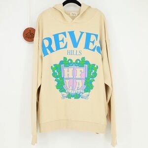 By Kiy Mens Cream Graphic Hoodie REVES HILLS HF LA KIY Studios Size 2XL